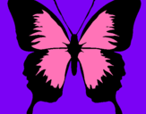 Dibujo Mariposa con alas negras pintado por nikiliki