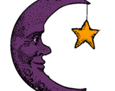 Dibujo Luna y estrella pintado por maralbert