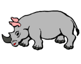 Dibujo Rinoceronte pintado por jkluo