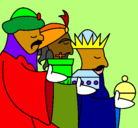 Dibujo Los Reyes Magos 3 pintado por nahum