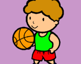 Dibujo Jugador de básquet pintado por BASQUETBOL
