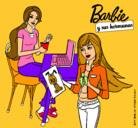 Dibujo Barbie y su hermana merendando pintado por GLODIXS