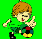 Dibujo Chico jugando a fútbol pintado por marisol58