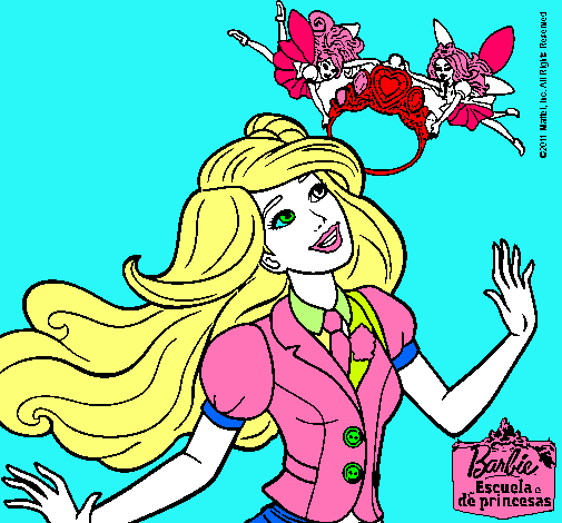 Dibujo Barbie a punto de ser coronada pintado por nurisam13