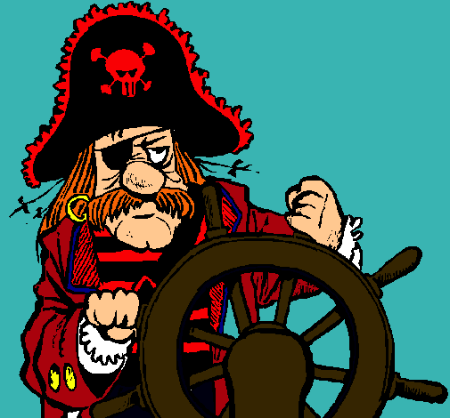 Dibujo Capitán pirata pintado por danicash