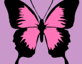 Dibujo Mariposa con alas negras pintado por RESSSSSSSSSS