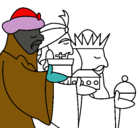 Dibujo Los Reyes Magos 3 pintado por RAUUSA