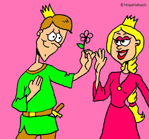 Dibujo Príncipe con una flor pintado por princesa09