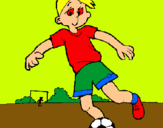 Dibujo Jugar a fútbol pintado por tdyfkjtd