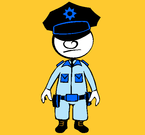 Dibujo Policía pintado por GlJr 