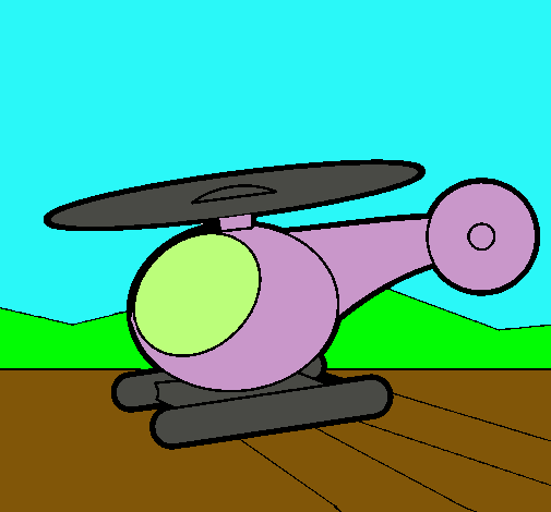 Dibujo Helicóptero pequeño pintado por catire