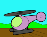 Dibujo Helicóptero pequeño pintado por catire