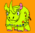Dibujo Rinoceronte pintado por juanjete