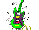 Dibujo Guitarra eléctrica pintado por vipi