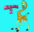 Dibujo Madagascar 2 Melman pintado por gryttght