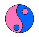 Dibujo Yin y yang pintado por monsemelchor