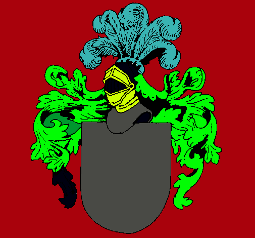 Escudo de armas y casco