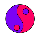 Dibujo Yin y yang pintado por anfer