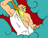 Dibujo Dios Zeus pintado por luciasaave