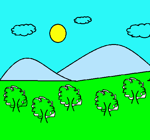 Dibujo Montañas 4 pintado por july03