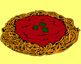 Dibujo Espaguetis con queso pintado por camilaqui