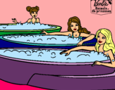 Dibujo Barbie y sus amigas en el jacuzzi pintado por Elenucha