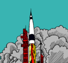 Dibujo Lanzamiento cohete pintado por DarianSan