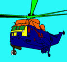 Dibujo Helicóptero al rescate pintado por rjdm