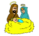 Dibujo Natividad pintado por hugo2