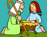 Dibujo Adoran al niño Jesús pintado por fiftilu