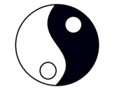 Dibujo Yin y yang pintado por yunis