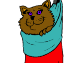 Dibujo Gato dentro de una calcetín pintado por sophiatax