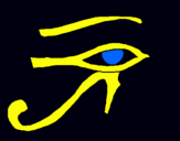 Dibujo Ojo Horus pintado por anett