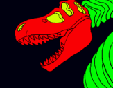 Dibujo Esqueleto tiranosaurio rex pintado por emanuele