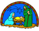 Dibujo Pesebre de navidad pintado por 123456789123