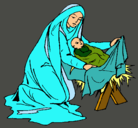Dibujo Nacimiento del niño Jesús pintado por paquii