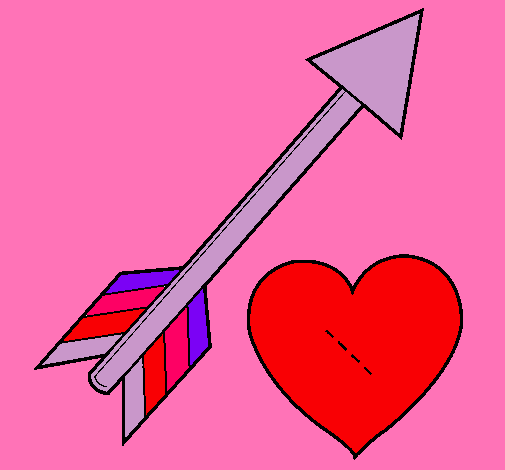 Dibujo Flecha y corazón pintado por BarBaRita0