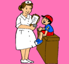 Dibujo Enfermera y niño pintado por ximennita