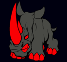 Dibujo Rinoceronte II pintado por benny