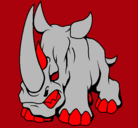 Dibujo Rinoceronte II pintado por ccct