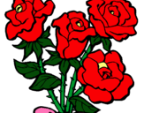 Dibujo Ramo de rosas pintado por nhht