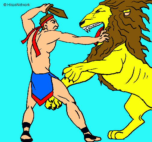 Gladiador contra león