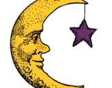 Dibujo Luna y estrella pintado por maralbert