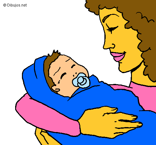 Dibujo Madre con su bebe II pintado por carmenms12