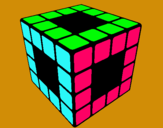 Dibujo Cubo de Rubik pintado por kjkjkj