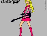 Dibujo Barbie la rockera pintado por encarna