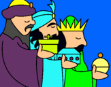 Dibujo Los Reyes Magos 3 pintado por lucianna
