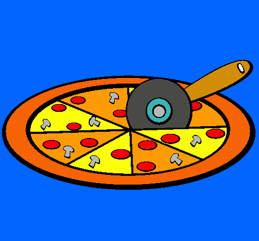 Dibujo Pizza pintado por multiman