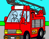 Dibujo Coche de Bomberos pintado por puuuutaaa