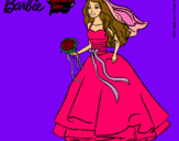 Dibujo Barbie vestida de novia pintado por ingricita